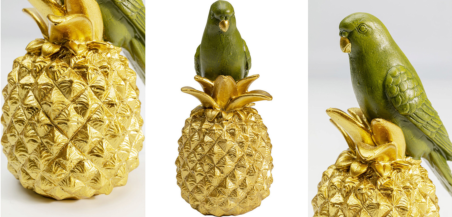 Статуэтка Green Parrot on a Pineapple Статуэтка Green Parrot on a Pineapple - Loft-Concept в Челябинске