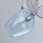 Люстра каскадная с 9-ю разноцветными стеклянными плафонами Kaleido варинант исполнения - 5 | Loft Concept в Челябинске