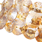 Люстра круглая золотого цвета с круглыми хрустальным элементами Solyria варинант исполнения - 7 | Loft Concept в Челябинске