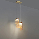 Подвесной светильник волнистой формы из фактурного стекла Wave варинант исполнения - 4 | Loft Concept в Челябинске