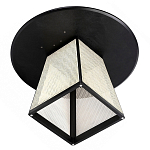 Обеденный стол с круглой чёрной столешницей и плетёным основанием Savanna Round Table варинант исполнения - 2 | Loft Concept в Челябинске