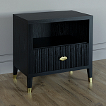 Прикроватная тумбочка с полкой Elsa Dreams Black варинант исполнения - 1 | Loft Concept в Челябинске