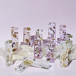 Подставка для телефона из эпоксидной смолы с цветами белая Epoxy Flowers Phone Stand White варинант исполнения - 4 | Loft Concept в Челябинске