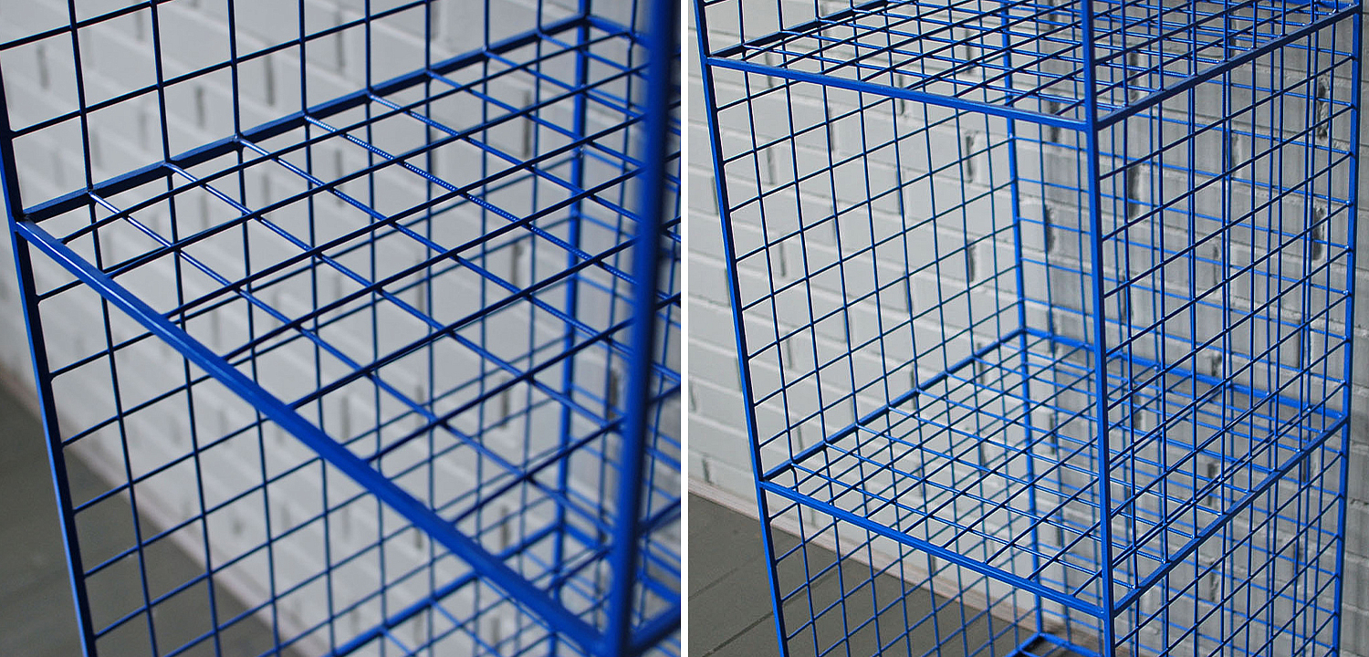 Стеллаж Carney Blue Industrial Metal Rust Rack Стеллаж Carney Blue Industrial Metal Rust Rack - Loft-Concept в Челябинске