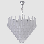 Люстра с подвесками из рифленного стекла в форме капель Textured Glass Chandelier варинант исполнения - 10 | Loft Concept в Челябинске