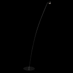 Торшер с изогнутой черной металлической стойкой и цилиндрическим плафоном Davide Groppi варинант исполнения - 2 | Loft Concept в Челябинске