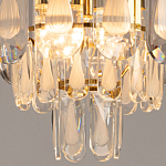 Люстра многоярусная с овальными прозрачными подвесками 28 см Harmonica варинант исполнения - 5 | Loft Concept в Челябинске