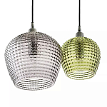 Подвесной светильник каскадный с 2-мя рельефными плафонами Cascade with Relief Lampshades варинант исполнения - 5 | Loft Concept в Челябинске