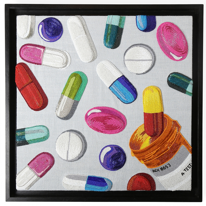 Панно Jonathan Adler HAPPY PILLS BEADED WALL ART Мульти Панно Jonathan Adler HAPPY PILLS BEADED WALL ART Мульти в Челябинске | Loft Concept