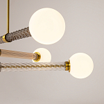 Люстра со стеклянными вставками Helios варинант исполнения - 3 | Loft Concept в Челябинске