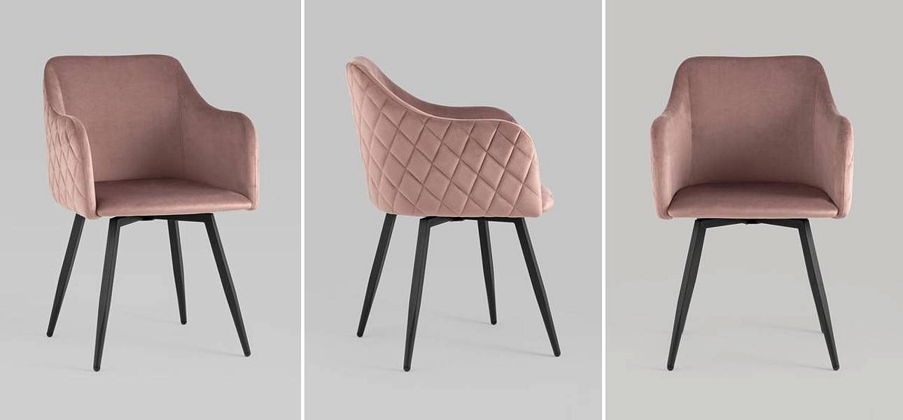 Стул Вращающийся Nika Chair Цвет Пыльная Роза Стул Вращающийся Nika Chair Цвет Пыльная Роза - Loft-Concept в Челябинске