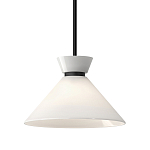 Подвесной светильник с белым стеклянным конусным плафоном Alora Mood варинант исполнения - 1 | Loft Concept в Челябинске