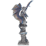 Подсвечник в виде Дракона Grey Blue Dragon Candlestick варинант исполнения - 2 | Loft Concept в Челябинске