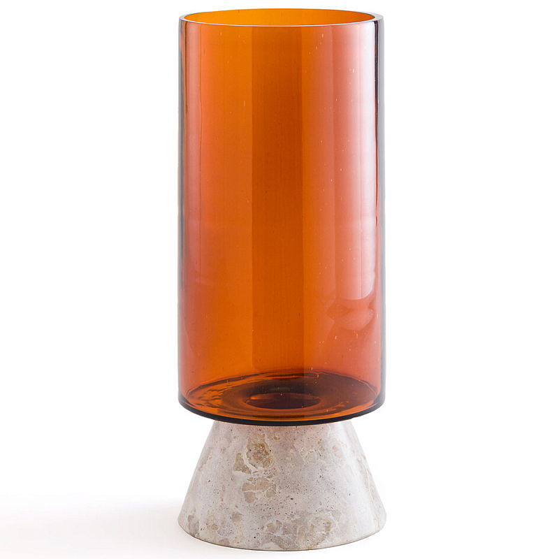 Высокая чаша из янтарного стекла Amber Marble Vase Янтарный Бежевый Высокая чаша из янтарного стекла Amber Marble Vase Янтарный Бежевый в Челябинске | Loft Concept