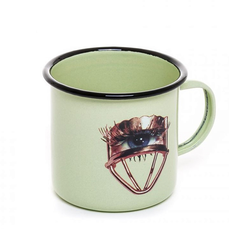 Кружка Seletti Mug Eye Салатовый Коричневый Кружка Seletti Mug Eye Салатовый Коричневый в Челябинске | Loft Concept