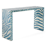 Консоль Дизайнерская Kenya Console ZEBRA Bone Inlay blue варинант исполнения - 4 | Loft Concept в Челябинске