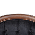 Кресло с мягкой обивкой из черного велюра на 4-х деревянных ножках Evelyn Classical Armchair варинант исполнения - 4 | Loft Concept в Челябинске