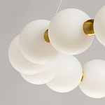 Люстра круглая с матовыми белыми шарами PEARLS Suspension варинант исполнения - 10 | Loft Concept в Челябинске