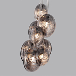 Люстра подвесная с 8-ю круглыми плафонами из рельефного стекла Disc Light варинант исполнения - 3 | Loft Concept в Челябинске