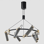 Люстра круглая с 9-ю цилиндрическими плафонами на магнитном креплении Bronze Concert варинант исполнения - 4 | Loft Concept в Челябинске