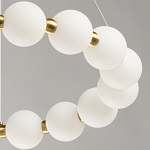 Люстра круглая с матовыми белыми шарами PEARLS Suspension варинант исполнения - 9 | Loft Concept в Челябинске
