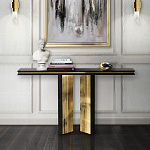 Консоль чёрная с позолоченной центральной частью Beyond Console варинант исполнения - 4 | Loft Concept в Челябинске