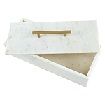 Шкатулка из белого мрамора Save Time варинант исполнения - 3 | Loft Concept в Челябинске