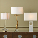 Настольная лампа с прозрачным корпусом и фактурным абажуром Charm and Luxury варинант исполнения - 3 | Loft Concept в Челябинске