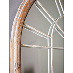 Зеркало-окно настенное в венецианском стиле с деревянной рамой бежевого цвета Venetian Smooth варинант исполнения - 7 | Loft Concept в Челябинске