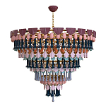 Люстра круглая с декором из разноцветных элементов в виде листьев Changing Seasons варинант исполнения - 3 | Loft Concept в Челябинске