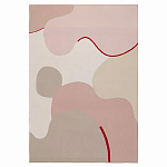 Плед из хлопка бежевого цвета с абстрактным принтом Elysian Flow Peach варинант исполнения - 1 | Loft Concept в Челябинске