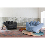 Дизайнерское плюшевое розовое кресло в форме руки Poltronova Joe Plush Taffy Pink Armchair варинант исполнения - 7 | Loft Concept в Челябинске