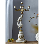 Подсвечник белый Попугай из фарфора с бронзовыми элементами Eden Garden варинант исполнения - 4 | Loft Concept в Челябинске