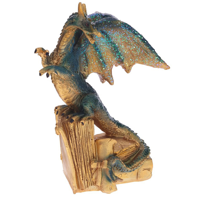 Декоративная статуэтка Дракон Multicolor Gold Dragon Treasure Keeper Statuette Золотой Мульти Декоративная статуэтка Дракон Multicolor Gold Dragon Treasure Keeper Statuette Золотой Мульти в Челябинске | Loft Concept