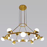 Люстра подвесная светодиодная с плафонами в форме шара Italian Globe Cedar Moss Light варинант исполнения - 4 | Loft Concept в Челябинске