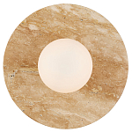 Бра в виде диска с плафоном из матового белого стекла Marble Glow варинант исполнения - 3 | Loft Concept в Челябинске