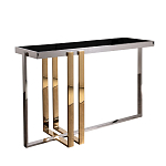 Консоль в современном стиле с черной стекляной столешницей Console with Black Glass варинант исполнения - 1 | Loft Concept в Челябинске