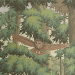 Обои ручная роспись Redwoods Sequoia colourway on Aurore scenic paper варинант исполнения - 2 | Loft Concept в Челябинске