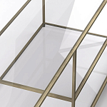 ТВ-тумба из стекла и металла Tingey Metal Glass TV Stand варинант исполнения - 3 | Loft Concept в Челябинске