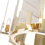 Люстра подвесная круглая с мраморными прямоугольными вставками и золотым основанием Диаметр 55 см Marble square Chandelier варинант исполнения - 3 | Loft Concept в Челябинске