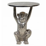 Столик с подстольем в виде обезьянки Bombay Nickel варинант исполнения - 2 | Loft Concept в Челябинске