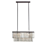 Люстра линейная прямоугольная с подвесками из натурального перламутра Nacre варинант исполнения - 1 | Loft Concept в Челябинске