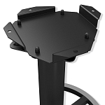 Барный стул вращающийся со спинкой и подлокотниками Douglas Rhombus Черный Велюр варинант исполнения - 6 | Loft Concept в Челябинске