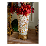 Ваза из фарфора на бронзовом основании Turquoise Blooming Garden варинант исполнения - 9 | Loft Concept в Челябинске