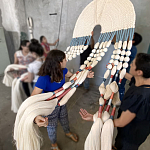 Настенное украшение из нитей Корона с кисточками Crown Wall Hanging варинант исполнения - 3 | Loft Concept в Челябинске