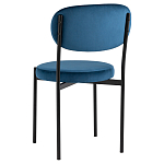 Стул с круглым сиденьем на металлическом основании ALFIE CHAIR Blue варинант исполнения - 4 | Loft Concept в Челябинске