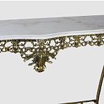 Консоль из бронзы с мраморной прямоугольной столешницей Bronze Console варинант исполнения - 2 | Loft Concept в Челябинске