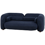 Дизайнерский двухместный диван с мягкими спинкой и подлокотниками синий Madelaine Sofa Blue варинант исполнения - 3 | Loft Concept в Челябинске