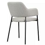 Стул мягкий с подлокотниками Chair Gray Upholstery Boucle варинант исполнения - 3 | Loft Concept в Челябинске