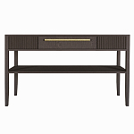 Дизайнерская Консоль с полкой и ящиком Primo Темный орех варинант исполнения - 8 | Loft Concept в Челябинске